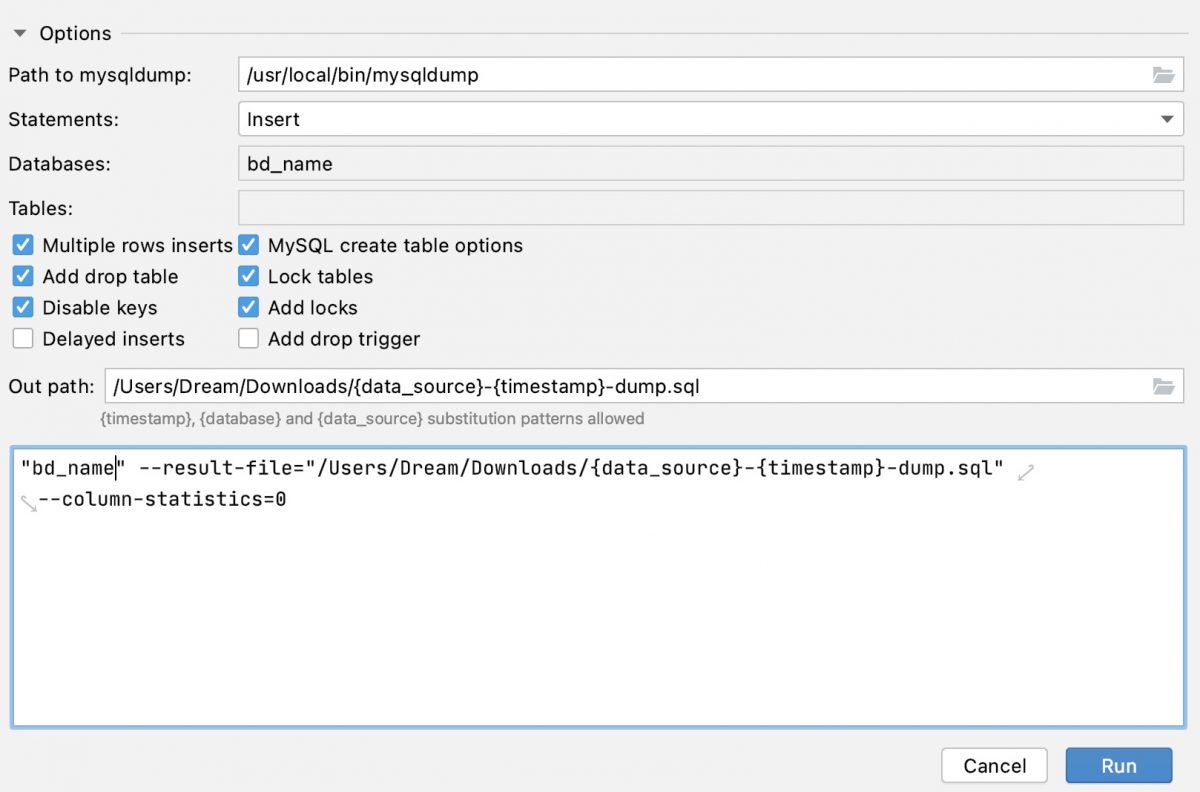 Duplicate key value. Mysqldump. Атрибут columns. Concat SQL.